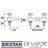 Bristan Regency Bath Filler Gold Dimensions